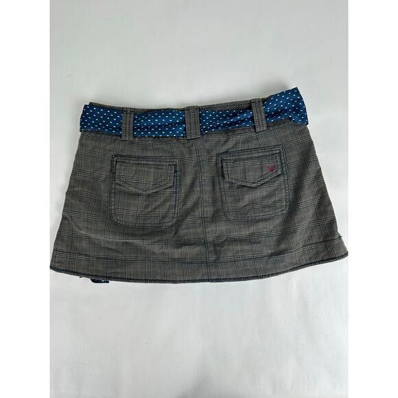 Vintage Y2K American Eagle Size 4 Small Micro Mini Skirt Plaid Academia 2000s - Picture 10 of 11